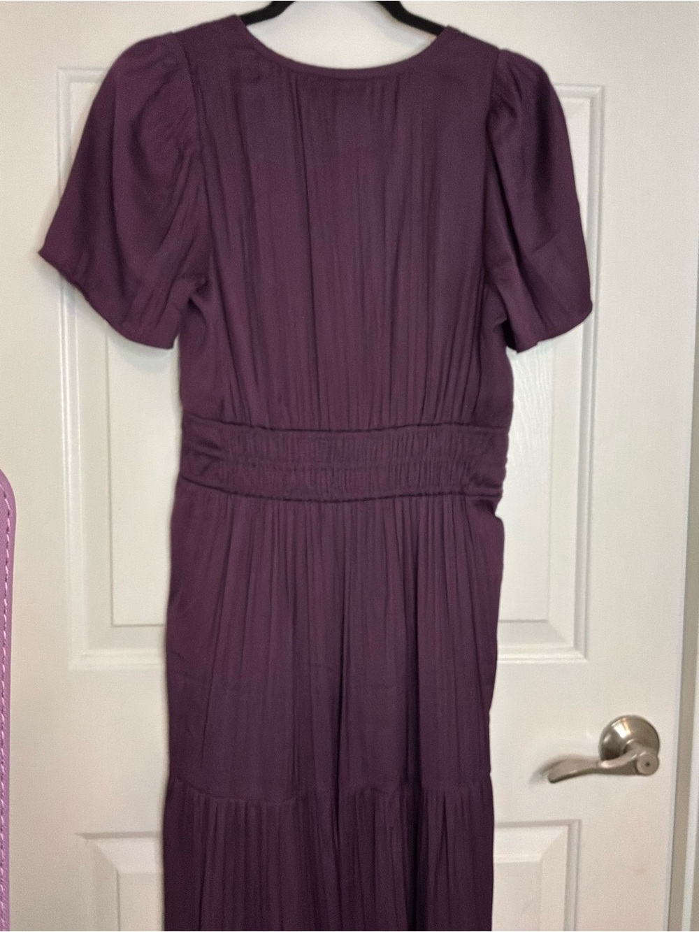 Anthropologie Women's Purple Tiered Maxi Dress with Smocked Waist - Picture 5 of 11